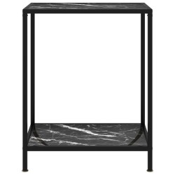 vidaXL Konsolentisch Schwarz 60x35x75 cm Hartglas