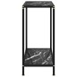 vidaXL Konsolentisch Schwarz 60x35x75 cm Hartglas vidaXL Konsolentisch Schwarz 60x35x75 cm Hartglas