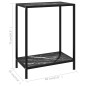 vidaXL Konsolentisch Schwarz 60x35x75 cm Hartglas vidaXL Konsolentisch Schwarz 60x35x75 cm Hartglas