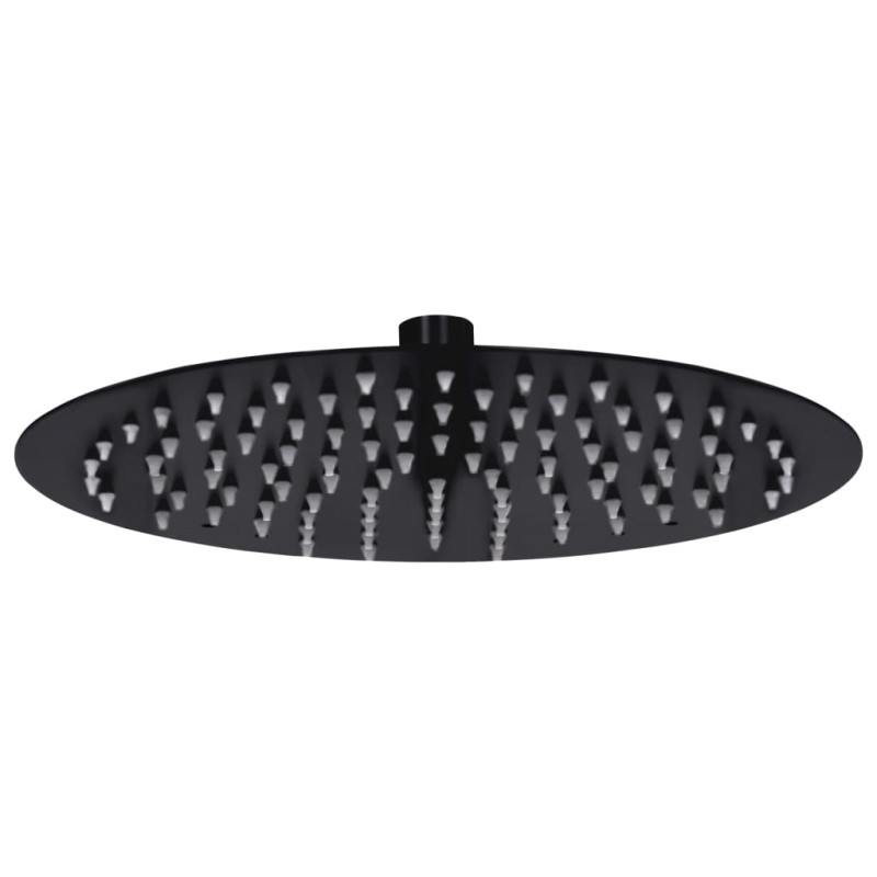 vidaXL Regenbrause Edelstahl 25 cm Rund Schwarz vidaXL Regenbrause Edelstahl 25 cm Rund Schwarz