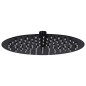 vidaXL Regenbrause Edelstahl 25 cm Rund Schwarz vidaXL Regenbrause Edelstahl 25 cm Rund Schwarz