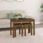 vidaXL Satztische 3 Stk. Honigbraun Massivholz Kiefer vidaXL Satztische 3 Stk. Honigbraun Massivholz Kiefer