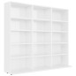 vidaXL CD-Regal Hochglanz-Weiß 102x23x89,5 cm Holzwerkstoff vidaXL CD-Regal Hochglanz-Weiß 102x23x89,5 cm Holzwerkstoff