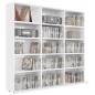vidaXL CD-Regal Hochglanz-Weiß 102x23x89,5 cm Holzwerkstoff vidaXL CD-Regal Hochglanz-Weiß 102x23x89,5 cm Holzwerkstoff