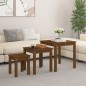 vidaXL Satztische 3 Stk. Honigbraun Massivholz Kiefer vidaXL Satztische 3 Stk. Honigbraun Massivholz Kiefer