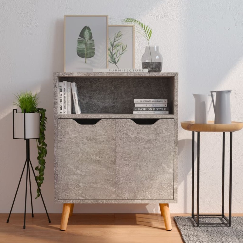 vidaXL Sideboard Betongrau 60x30x72 cm Holzwerkstoff vidaXL Sideboard Betongrau 60x30x72 cm Holzwerkstoff
