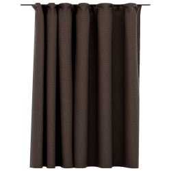vidaXL Verdunkelungsvorhang mit Haken Leinenoptik Taupe 290x245 cm