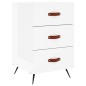 vidaXL Nachttisch Hochglanz-Weiß 40x40x66 cm Holzwerkstoff vidaXL Nachttisch Hochglanz-Weiß 40x40x66 cm Holzwerkstoff