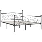 vidaXL Bettgestell mit Lattenrost Schwarz Metall 200 × 200 cm vidaXL Bettgestell mit Lattenrost Schwarz Metall 200 × 200 cm