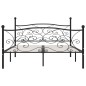 vidaXL Bettgestell mit Lattenrost Schwarz Metall 200 × 200 cm vidaXL Bettgestell mit Lattenrost Schwarz Metall 200 × 200 cm