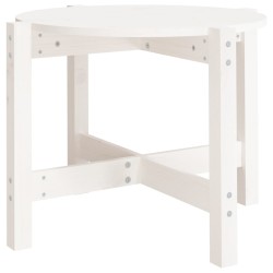vidaXL Couchtisch Weiß Ø 62,5x45 cm Massivholz Kiefer