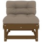 vidaXL Mittelsofa mit Kissen Honigbraun Massivholz Kiefer vidaXL Mittelsofa mit Kissen Honigbraun Massivholz Kiefer
