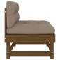 vidaXL Mittelsofa mit Kissen Honigbraun Massivholz Kiefer vidaXL Mittelsofa mit Kissen Honigbraun Massivholz Kiefer