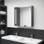 vidaXL LED-Spiegelschrank fürs Bad Grau 62x14x60 cm vidaXL LED-Spiegelschrank fürs Bad Grau 62x14x60 cm