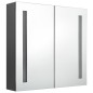 vidaXL LED-Spiegelschrank fürs Bad Grau 62x14x60 cm vidaXL LED-Spiegelschrank fürs Bad Grau 62x14x60 cm
