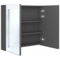 vidaXL LED-Spiegelschrank fürs Bad Grau 62x14x60 cm vidaXL LED-Spiegelschrank fürs Bad Grau 62x14x60 cm
