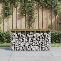 vidaXL Gartenbank aus Gabionen 83x44x42 cm Kiefernholz Imprägniert