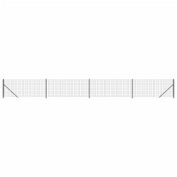 Maschendrahtzaun mit Bodenflansch Anthrazit 1,1x10 m