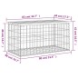 vidaXL Gartenbank aus Gabionen 83x44x42 cm Kiefernholz Imprägniert vidaXL Gartenbank aus Gabionen 83x44x42 cm Kiefernholz Imprägniert