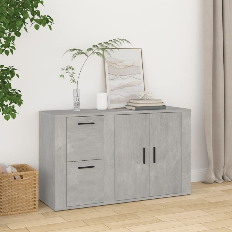 vidaXL Sideboard Betongrau 100x33x59,5 cm Holzwerkstoff vidaXL Sideboard Betongrau 100x33x59,5 cm Holzwerkstoff