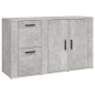 vidaXL Sideboard Betongrau 100x33x59,5 cm Holzwerkstoff vidaXL Sideboard Betongrau 100x33x59,5 cm Holzwerkstoff