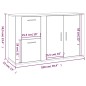 vidaXL Sideboard Betongrau 100x33x59,5 cm Holzwerkstoff vidaXL Sideboard Betongrau 100x33x59,5 cm Holzwerkstoff