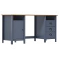 vidaXL Schreibtisch Hill Grau 150x50x74 cm Massivholz Kiefer vidaXL Schreibtisch Hill Grau 150x50x74 cm Massivholz Kiefer