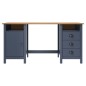 vidaXL Schreibtisch Hill Grau 150x50x74 cm Massivholz Kiefer vidaXL Schreibtisch Hill Grau 150x50x74 cm Massivholz Kiefer