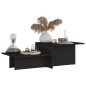 vidaXL Couchtisch Schwarz 111,5x50x33 cm Holzwerkstoff vidaXL Couchtisch Schwarz 111,5x50x33 cm Holzwerkstoff