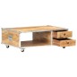 vidaXL Couchtisch 89x59x33 cm Massives Raues Mangoholz vidaXL Couchtisch 89x59x33 cm Massives Raues Mangoholz