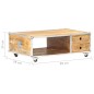vidaXL Couchtisch 89x59x33 cm Massives Raues Mangoholz vidaXL Couchtisch 89x59x33 cm Massives Raues Mangoholz