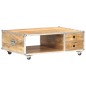 vidaXL Couchtisch 89x59x33 cm Massives Raues Mangoholz vidaXL Couchtisch 89x59x33 cm Massives Raues Mangoholz