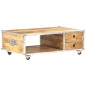 vidaXL Couchtisch 89x59x33 cm Massives Raues Mangoholz vidaXL Couchtisch 89x59x33 cm Massives Raues Mangoholz
