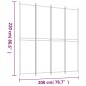 vidaXL 4-tlg. Paravent Anthrazit 200x220 cm Stoff vidaXL 4-tlg. Paravent Anthrazit 200x220 cm Stoff
