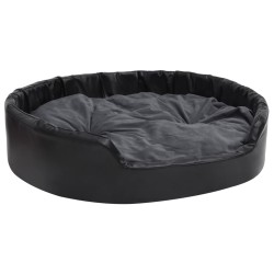 vidaXL Hundebett Schwarz-Dunkelgrau 99x89x21 cm Plüsch und Kunstleder