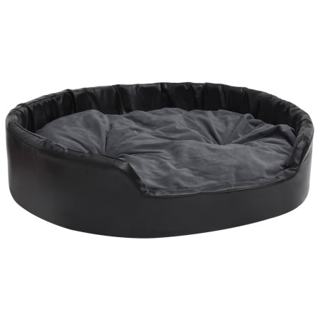 vidaXL Hundebett Schwarz-Dunkelgrau 99x89x21 cm Plüsch und Kunstleder
