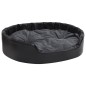 vidaXL Hundebett Schwarz-Dunkelgrau 99x89x21 cm Plüsch und Kunstleder vidaXL Hundebett Schwarz-Dunkelgrau 99x89x21 cm Plüsch und Kunstleder