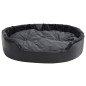 vidaXL Hundebett Schwarz-Dunkelgrau 99x89x21 cm Plüsch und Kunstleder vidaXL Hundebett Schwarz-Dunkelgrau 99x89x21 cm Plüsch und Kunstleder
