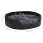 vidaXL Hundebett Schwarz-Dunkelgrau 99x89x21 cm Plüsch und Kunstleder vidaXL Hundebett Schwarz-Dunkelgrau 99x89x21 cm Plüsch und Kunstleder