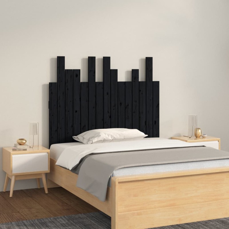vidaXL Wand-Kopfteil Schwarz 95,5x3x80 cm Massivholz Kiefer vidaXL Wand-Kopfteil Schwarz 95,5x3x80 cm Massivholz Kiefer