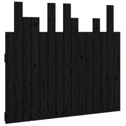 vidaXL Wand-Kopfteil Schwarz 95,5x3x80 cm Massivholz Kiefer