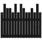 vidaXL Wand-Kopfteil Schwarz 95,5x3x80 cm Massivholz Kiefer vidaXL Wand-Kopfteil Schwarz 95,5x3x80 cm Massivholz Kiefer