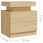 vidaXL Nachttisch Sonoma-Eiche 45x35x52 cm Holzwerkstoff vidaXL Nachttisch Sonoma-Eiche 45x35x52 cm Holzwerkstoff