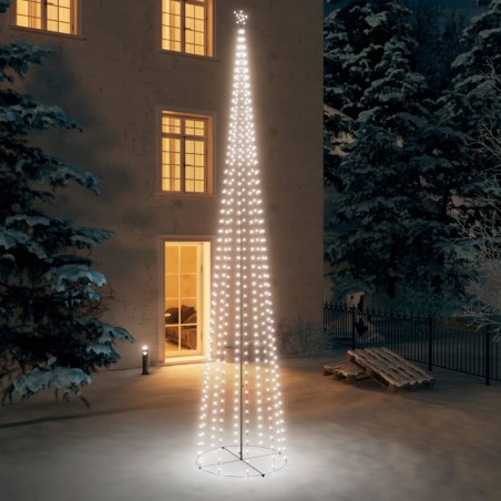 vidaXL Weihnachtsbaum-Dekoration Kegelform 752 LEDs 160x500cm Kaltweiß