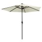 vidaXL Sonnenschirm mit LED-Leuchten & Aluminium-Mast 270 cm Sandweiß vidaXL Sonnenschirm mit LED-Leuchten & Aluminium-Mast 270 cm Sandweiß