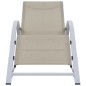 vidaXL Sonnenliege Textilene und Aluminium Cremeweiß vidaXL Sonnenliege Textilene und Aluminium Cremeweiß
