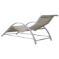 vidaXL Sonnenliege Textilene und Aluminium Cremeweiß vidaXL Sonnenliege Textilene und Aluminium Cremeweiß