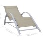 vidaXL Sonnenliege Textilene und Aluminium Cremeweiß vidaXL Sonnenliege Textilene und Aluminium Cremeweiß