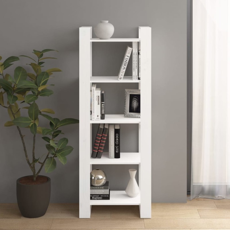 vidaXL Bücherregal/Raumteiler Weiß 60x35x160 cm Massivholz vidaXL Bücherregal/Raumteiler Weiß 60x35x160 cm Massivholz