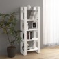 vidaXL Bücherregal/Raumteiler Weiß 60x35x160 cm Massivholz vidaXL Bücherregal/Raumteiler Weiß 60x35x160 cm Massivholz